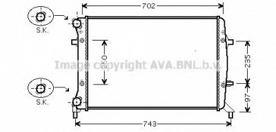 AVA QUALITY COOLING vwa2272 -  Радиатор, охлаждение двигателя